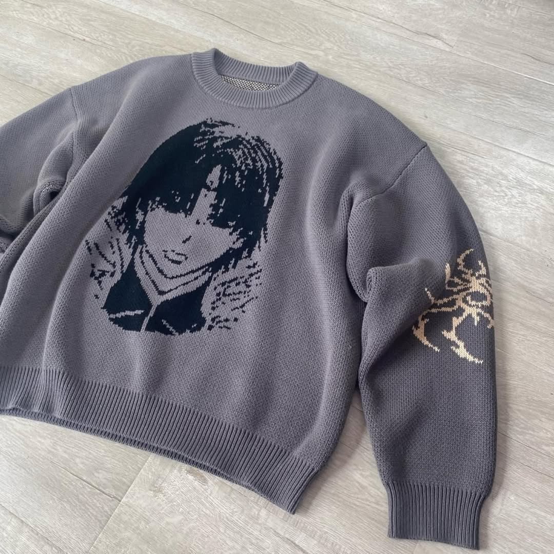 Anime Portrait Knit Sweater