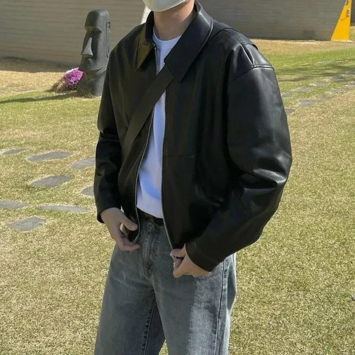 Regular Fit Leather Jacket